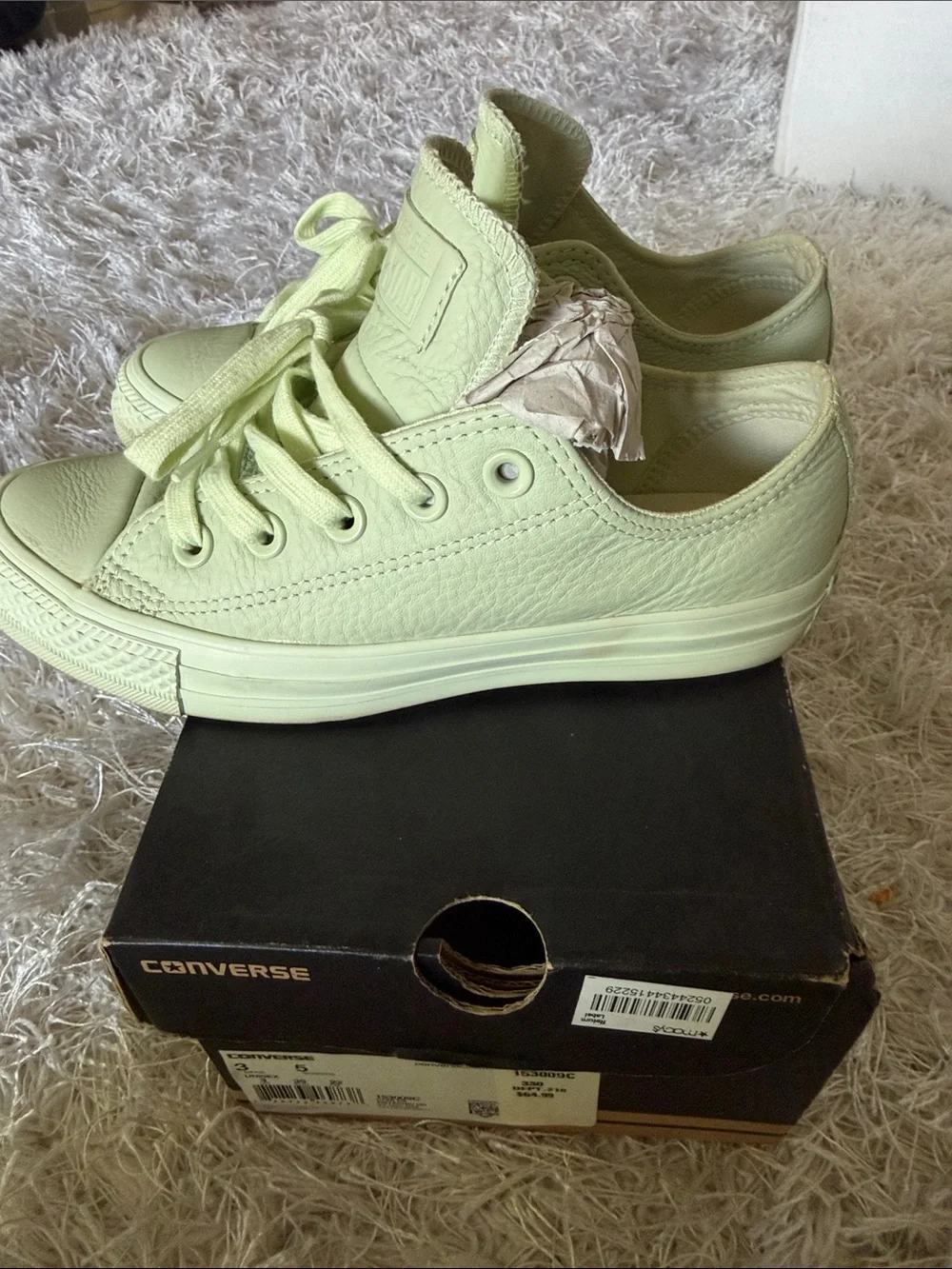 Converse Kids Pale Green Low Top Sneakers